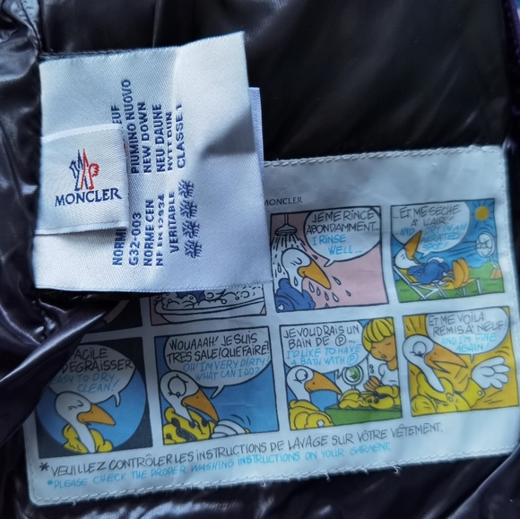 Women's Moncler Grenadille 2012 Purple Hooded Belted Down Jacket Size 3 US M - Picture 9 of 10